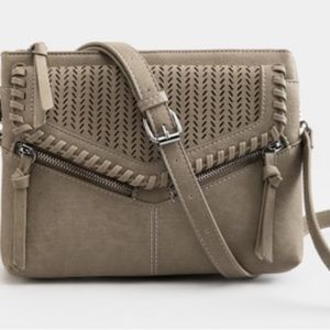 Violet Ray Leanna Laser Cut Flap Faux Leather Crossbody